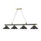 Z-Lite Cordon 4 Light Billiard, Matte Black & Rubbed Brass 2306-4MB-RB-MB15 - alternate 7